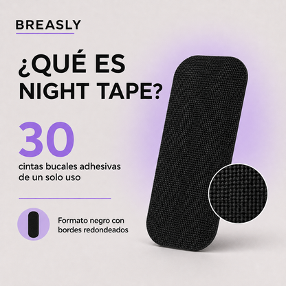 Qué es Breasly Night Tape y contenido de 30 unidades